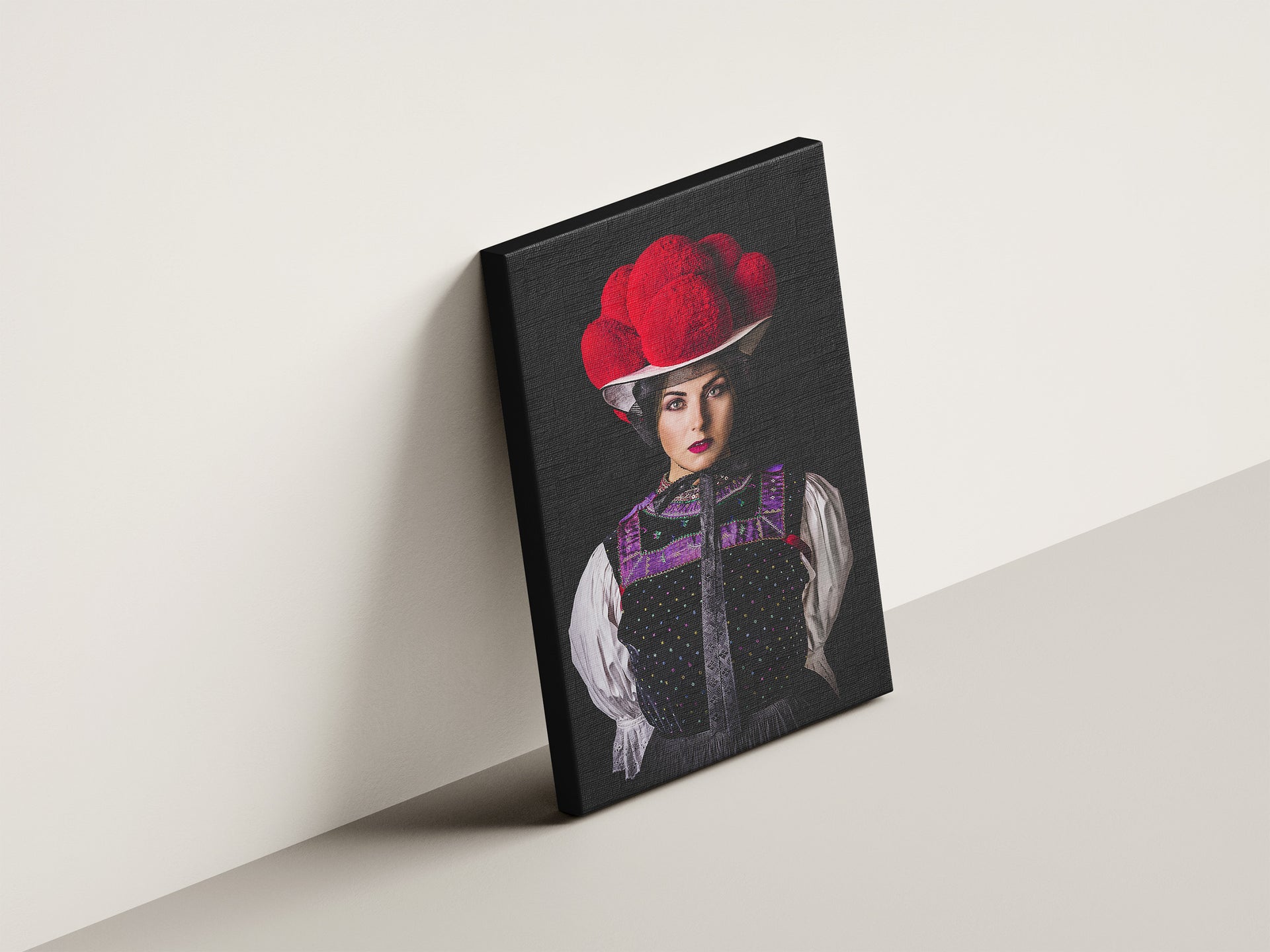 "Alina" | Bollenhut Leinwand Schwarzwald Tracht | Galerie Bosco