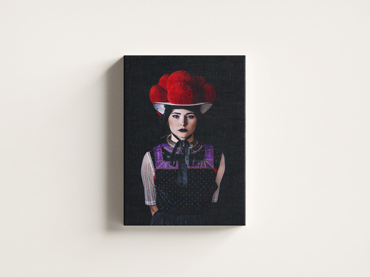 FRANZI I Bollenhut Leinwand – Schwarzwald Kunstdruck