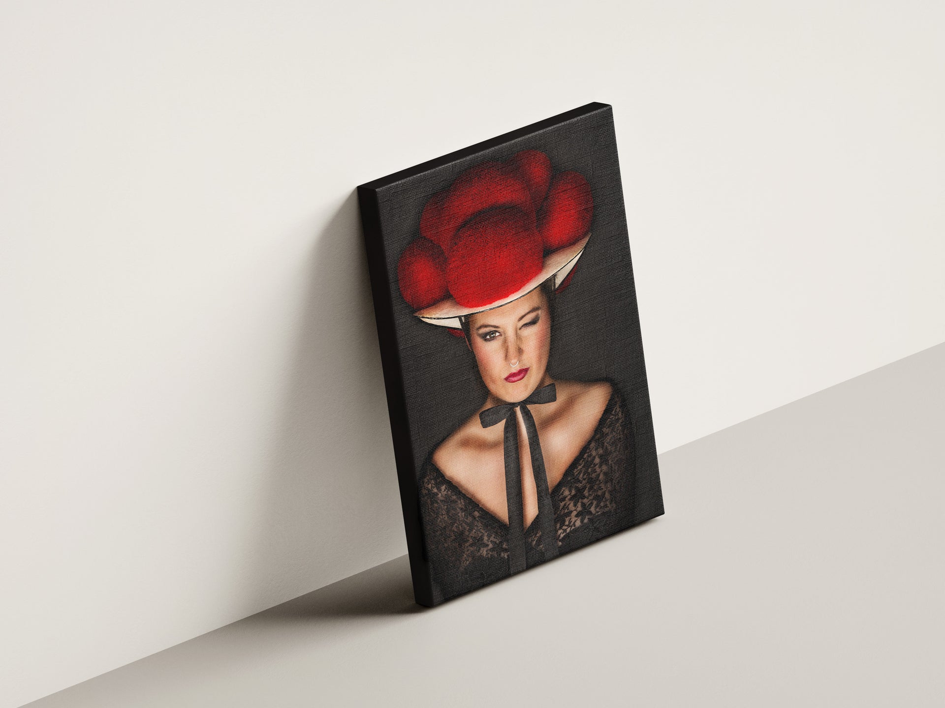 "Selina" | Bollenhut Leinwand Schwarzwald Tracht | Galerie Bosco