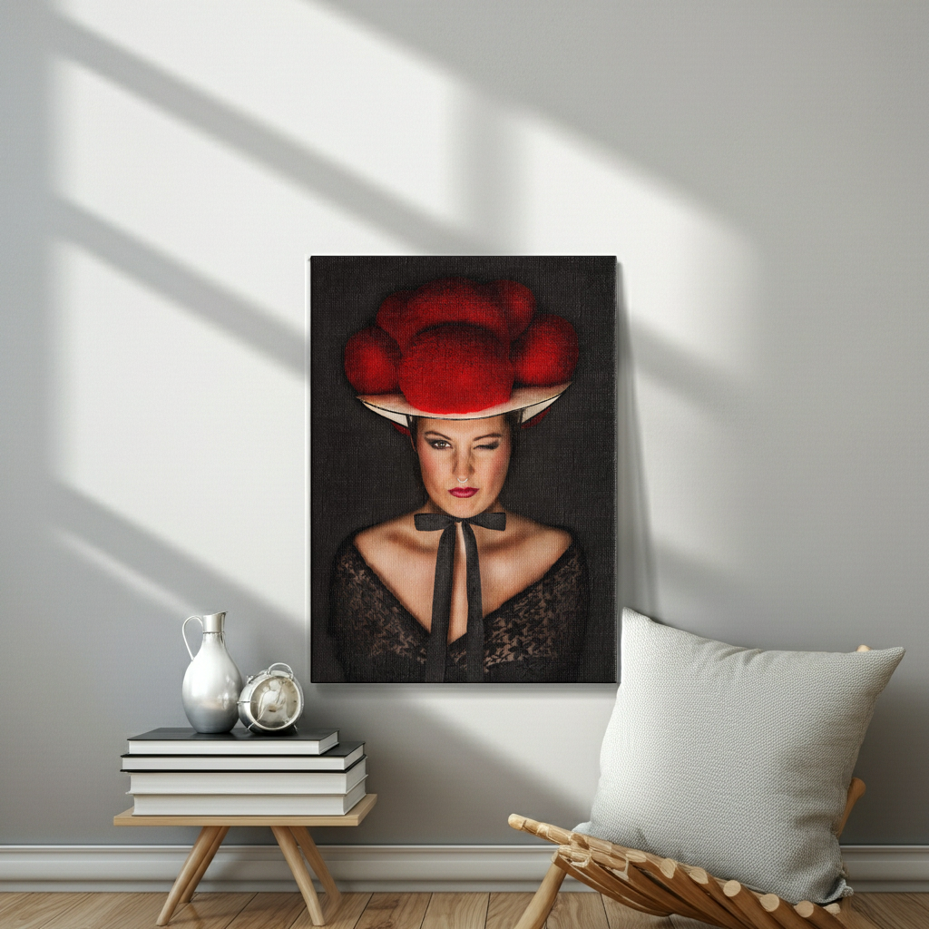 SELINA Bollenhut Leinwand – Schwarzwald Kunstdruck